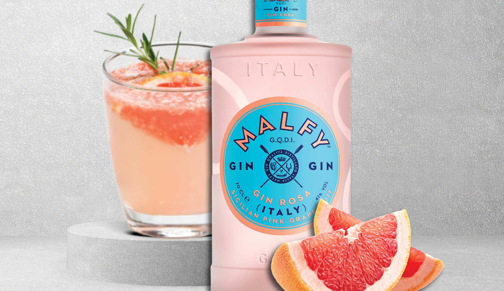 Begin with Malfy Rosa Gin 